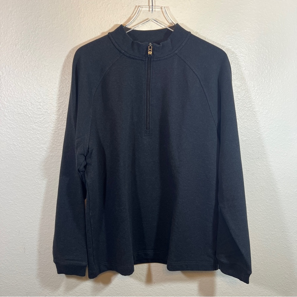 Public Rec Pima Cotton Quarter Zip Pullover Charcoal Gray XL Soft Luxe Athletic